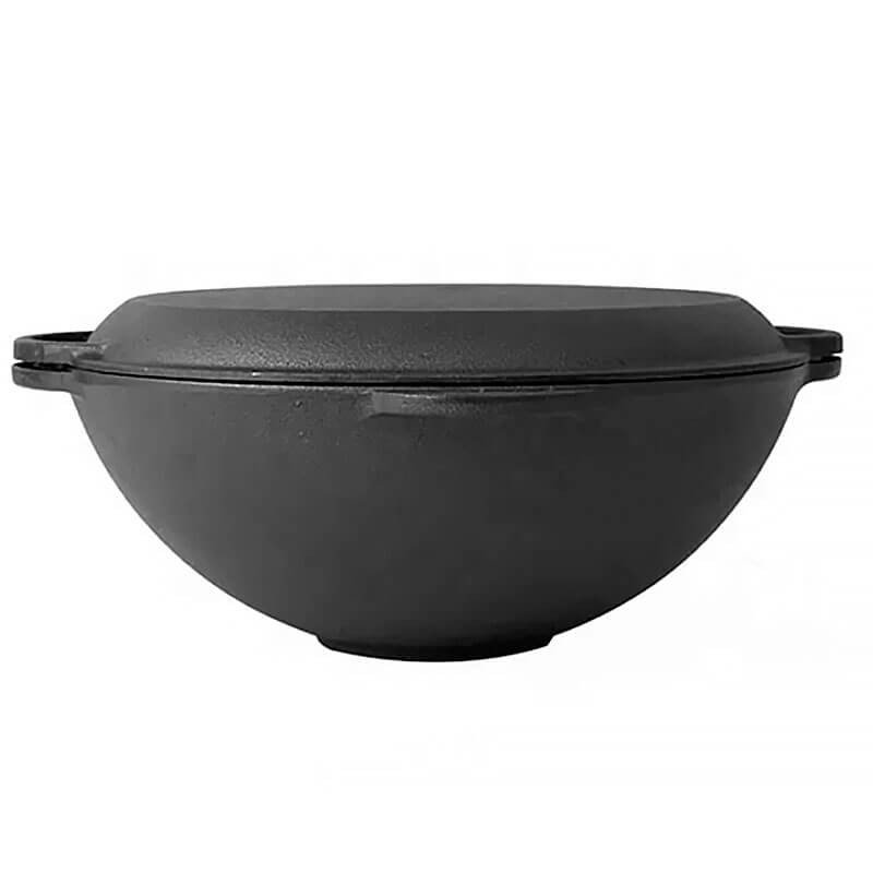 Liatinový wok s pokrievkou (panvicou) 32 cm 3 v 1