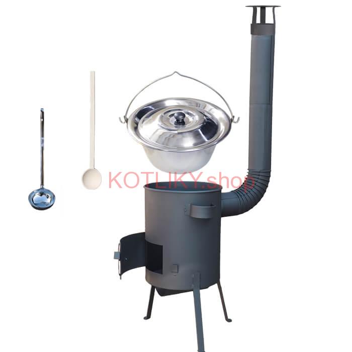 Antikorový kotlík 20 L (1,2 mm) + žiaruvzdorná kotlina 42 PLUS 600 4 MM