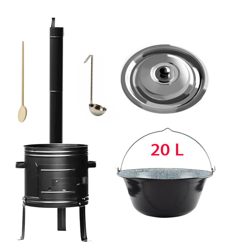 Smaltovaný kotlík 20 L + kovová kotlina 42 KOV